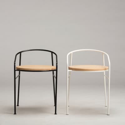 槙塚鉄工所 Round Chair 黒 - ラウンドチェア -