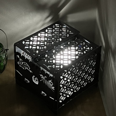 3WAY焚火BOX和柄スタンダードセット(五徳4本付属)+ グリル鉄板S4.5ミリ厚(オプション品)