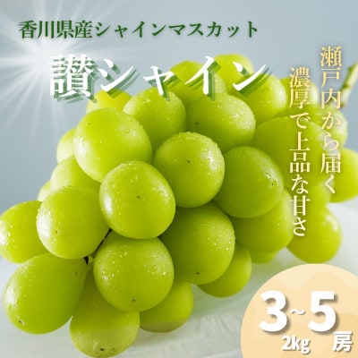 【農家直送】香川県産シャインマスカット「讃シャイン」3～5房(2kg以上)