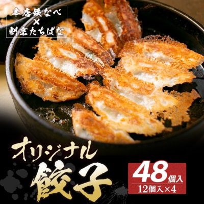 寄附額改定↓↓ 本店鉄なべ×割烹たちばな オリジナル餃子48個