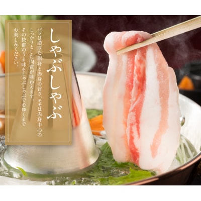 寄附額改定↓↓ 乳豚しゃぶしゃぶ鍋Bセット(バラ・モモ・つみれ)