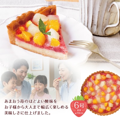 寄附額改定↓↓ あまおうの苺タルトケーキ6号(約18cm)4～6人分