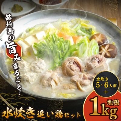 寄附額改定↓↓ 上田商店水炊き(5～6人前)・はかた地どり追い鶏セット