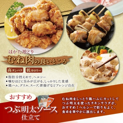 寄附額改定↓↓ 博多地どりむね肉(精肉)・つぶ明太セット