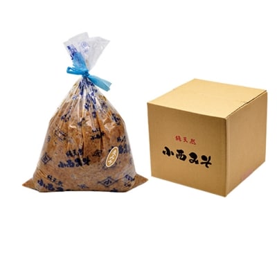寄附額改定↓↓ 小西みそ 純天然 一年熟成麦みそ2kg