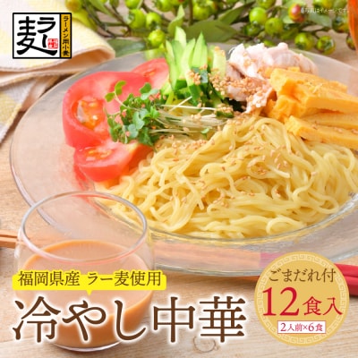 寄附額改定↓↓ 【4～8月発送】福岡県産ラー麦 冷し中華(ごまだれ付)