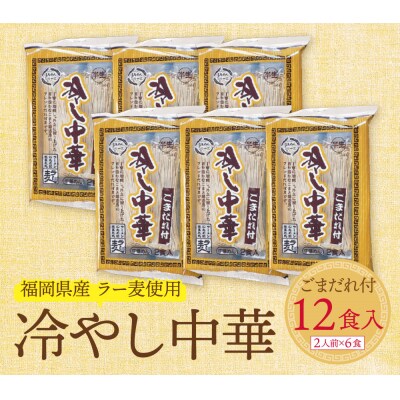 寄附額改定↓↓ 【4～8月発送】福岡県産ラー麦 冷し中華(ごまだれ付)