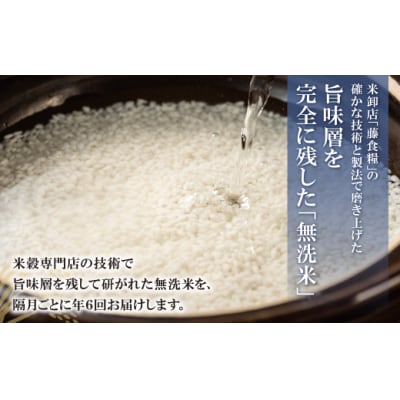 寄附額改定↓↓ 無洗米 福岡県産・元気つくし10kg定期便(隔月・年6回)