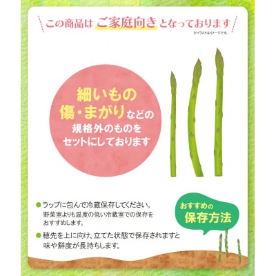 寄附額改定↓↓ 【訳あり】清流・有機肥料使用 アスパラガス(夏芽) 1kg