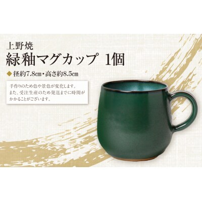 寄附額改定↓↓ 上野焼緑釉マグカップ