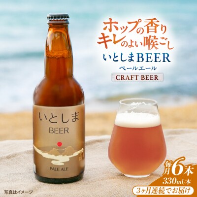 【全3回定期便】いとしまBEER (ペールエール) 330ml×6本 糸島市 [AUA050]