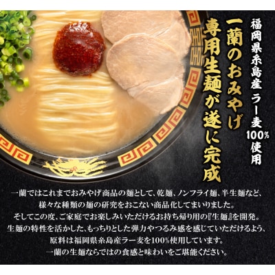 寄附額改定↓↓ 一蘭ラーメン生麺セット(6食入)