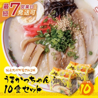 寄附額改定↓↓ 【7営業日以内発送】うまかっちゃん 豚骨ラーメン 10食セット