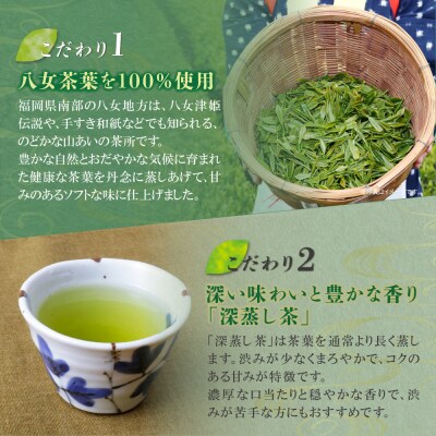 寄附額改定↓↓ 八女茶 深蒸し茶煎茶 100g