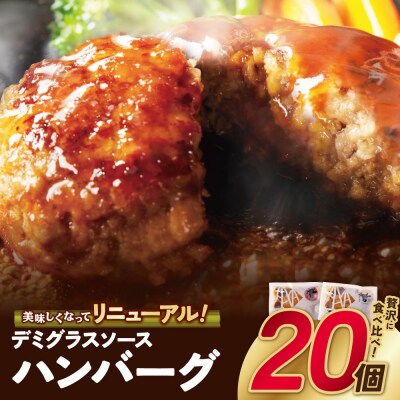 寄附額改定↓↓ どっちのハンバーグ!?デミグラスソース20個セット