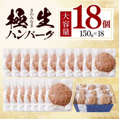 寄附額改定↓↓ 極生ハンバーグ 18個セット(150g×18)