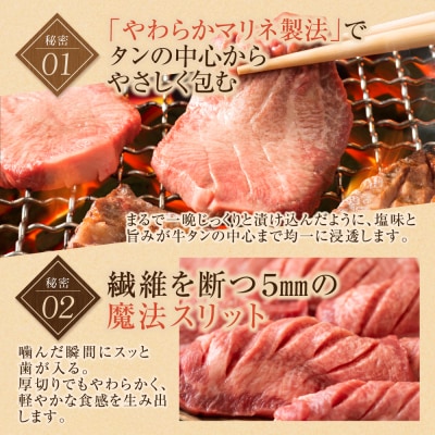 寄附額改定↓↓ 【訳あり】厚切り 牛タンステーキ 塩レモン(600g)