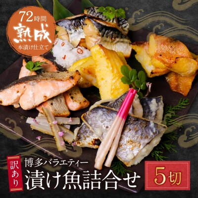 寄附額改定↓↓ 【訳あり】　博多バラエティー漬け魚詰合せ　5切