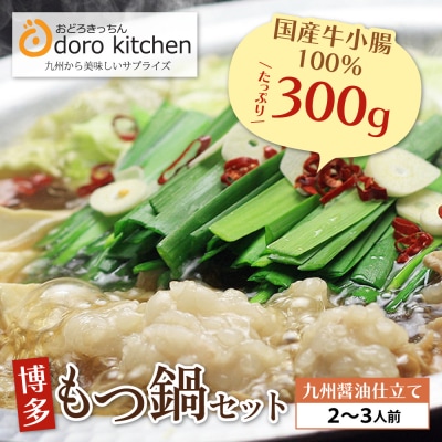 寄附額改定↓↓ おどろきっちん 博多もつ鍋セット(九州醤油仕立て)2～3人前