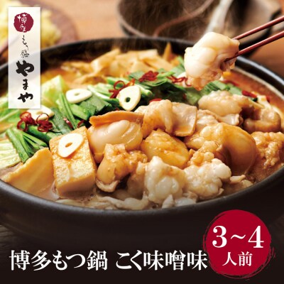 寄附額改定↓↓ やまや 博多もつ鍋(こく味噌味)3～4人前