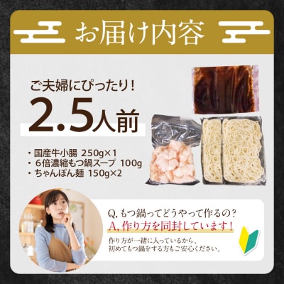 寄附額改定↓↓ 博多特選もつ鍋(2.5人前)(醤油味)