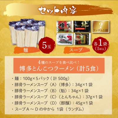 寄附額改定↓↓  博多とんこつラーメン5食