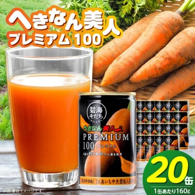 へきなん美人PREMIUM100 160g×20缶 人参ジュース 果汁100%  H017-102