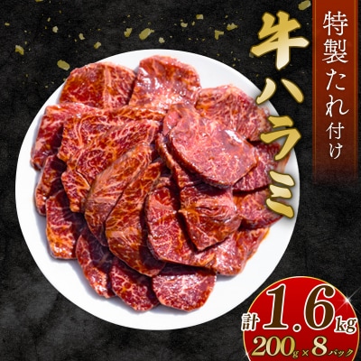 自家製 牛ハラミ たれ漬け 200g×8パック 計1.6kg