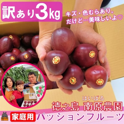 《今が旬!》【訳あり】南原(はいばる)農園さんの家庭用パッションフルーツ(約3kg)