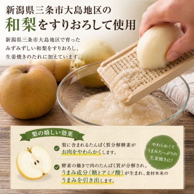 豚のしょうゆ糀生姜焼きセット 三条産和梨でやわらか 計6パック 新潟県産【011S013】