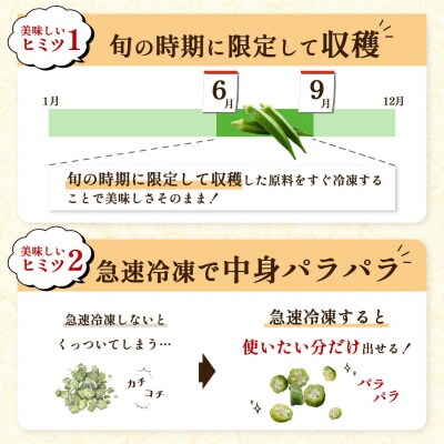 鹿児島県産　冷凍スライスオクラ　150g×8パック