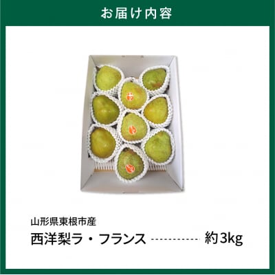 【令和8年産】山形セレクション　ラ・フランス 3kg 鈴木農園提供 hi069-017