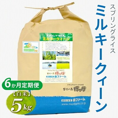 【定期便6か月】令和7年産 毎月届く!スプリングライス ミルキークィーン (白米) 5kg_FN19