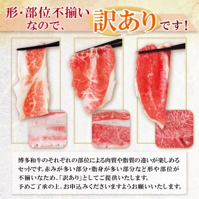 寄附額改定↓↓ 【訳あり】博多和牛　切り落とし2kg (500g×4パック)