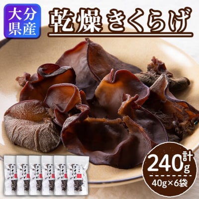 大分県産 きくらげ (計240g・40g×6袋) 