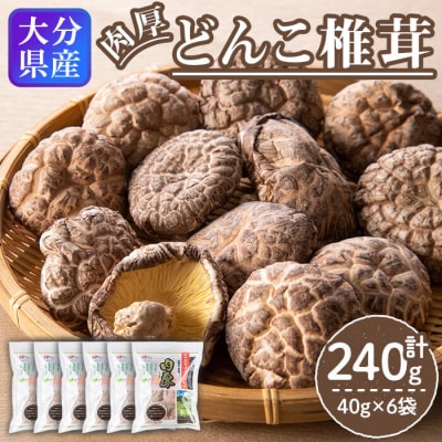 大分県 国東半島産 どんこ椎茸 (計240g・40g×6袋) 