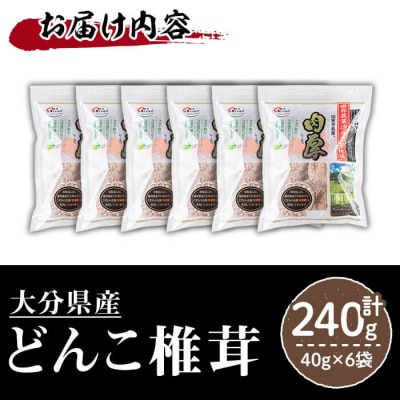 大分県 国東半島産 どんこ椎茸 (計240g・40g×6袋) 