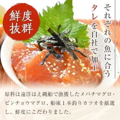 漬け丼 ねぎとろ丼4種 計10食(まぐろ漬け かつお漬け びんちょうまぐろ)【FW002】
