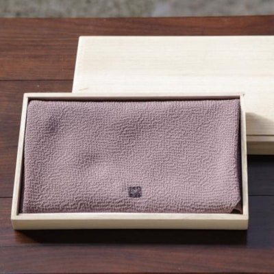 【宮井】正絹ふろしき　四季の色(淡口紫)約45cm幅　桐箱入り