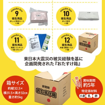 防災グッズ 非常時おたすけ箱 (1人3日分) ×2箱 備蓄 食料品 飲料水 簡易トイレ 非常食 災害