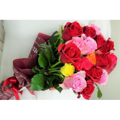 生産農家直送!大輪のバラ花束15本セット | 15本 植物 花 華 お花 フラワー _AL03