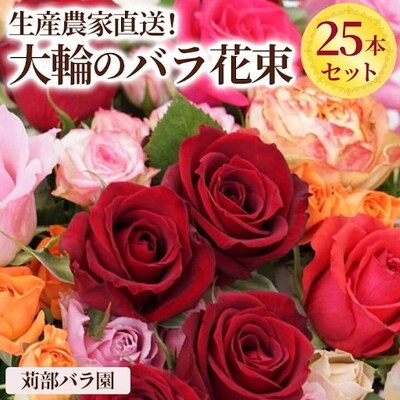 生産農家直送!大輪のバラ花束 25本セット _AL05