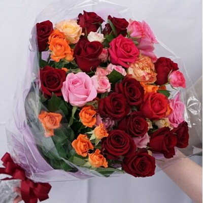 生産農家直送!大輪のバラ花束 25本セット _AL05