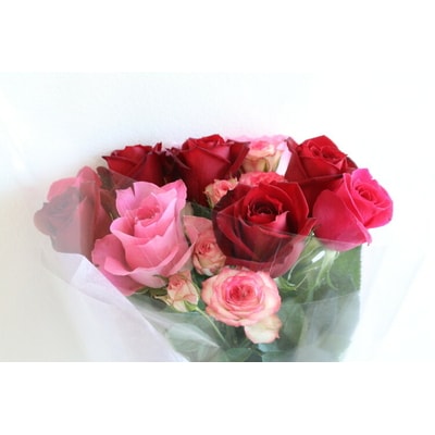 生産農家直送!バラの小さいブーケ 10本セット| バラ 薔薇 ばら 花束 花 ブーケ _AL05