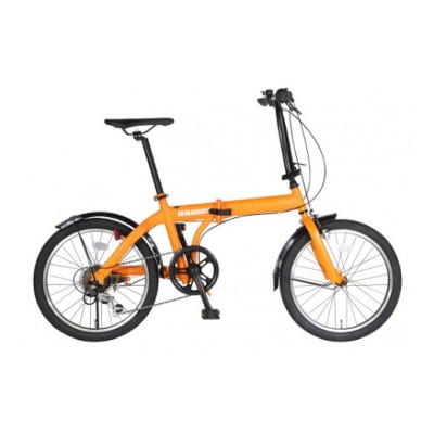 BAGGIO 防災対応20型6スピードノンパンク折りたたみ自転車 色:オレンジ