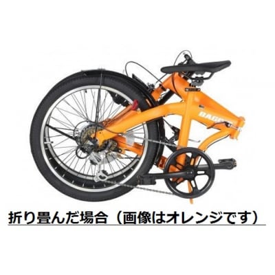 BAGGIO 防災対応20型6スピードノンパンク折りたたみ自転車 色:オレンジ