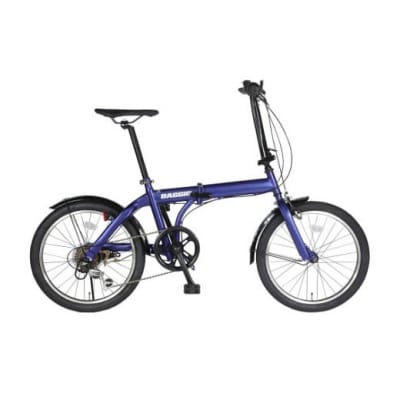 BAGGIO　防災対応20型6スピードノンパンク折りたたみ自転車　色:ブルー　自転車 サイクリング 