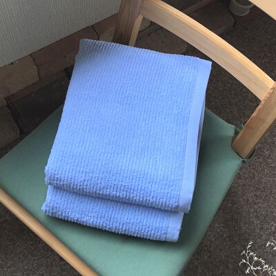 泉州タオル90×150ヒバ抗菌大判バスタオル2枚セット(ブルー)010B746