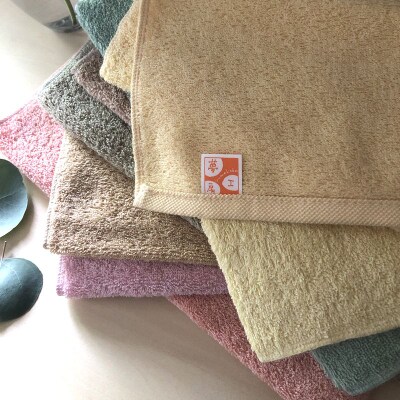 泉州タオル天然染めホテルタイプフェイスタオル6枚セット(麦芽)010B755