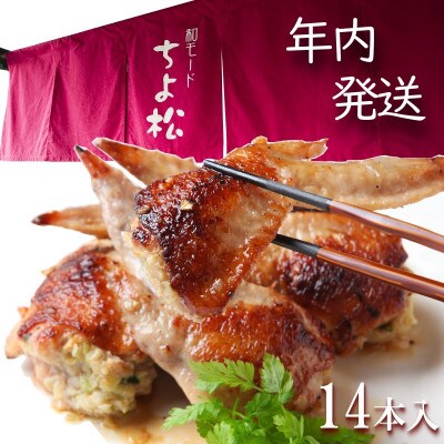年内発送 手羽先餃子14本 日本料理屋のお惣菜 さのうまみ鶏 010B1492